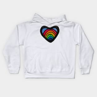 Rainbow Heart Kids Hoodie